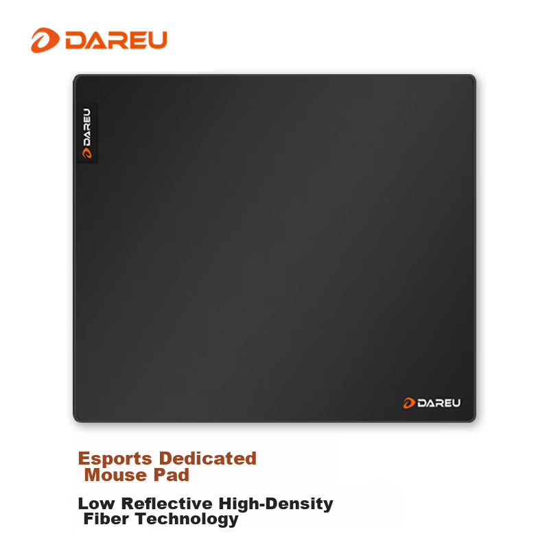 DAREU PE-T354 Professional Gaming Mouse Pad, Medium And Small Sizes Available, Thickened with Locked Edges, High-Density Fiber, Smooth Keyboard Computer Desk Mat, Black, for VALORANT