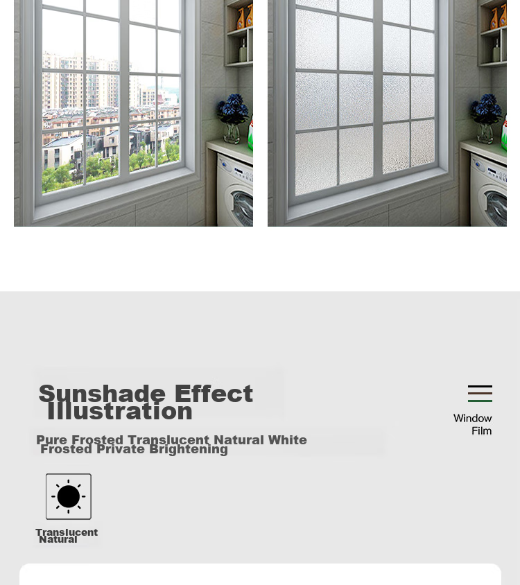 Quatrefoil Glass Film, Pure Frosted, Widened to 120*200cm, Static Cling, No Glue, Bathroom Window And Door Film 3