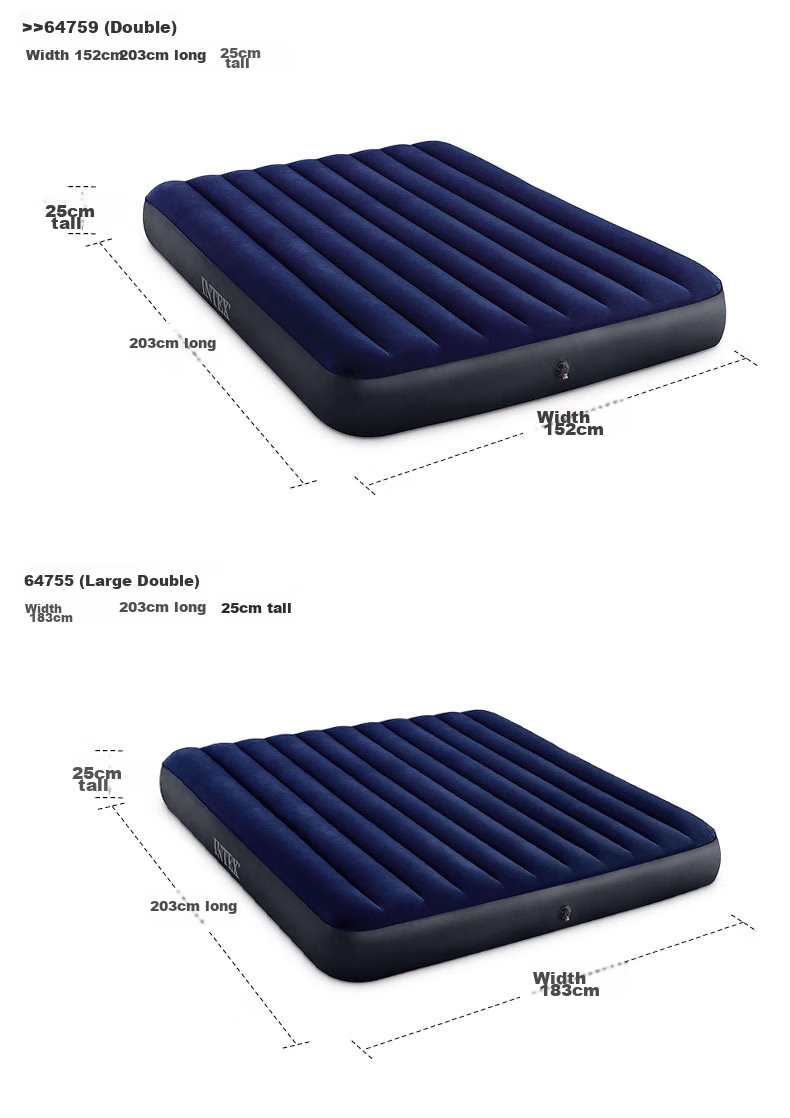 INTEX Inflatable Air Bed for Two People, Extra Large Air Mattress, Three-Person Pull-Out Air Bed, Foldable Outdoor Air Bed for Home Use, Model 64755 Camping Mat 7