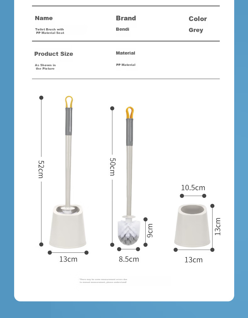 Bendi Extended Handle Toilet Brush Set, Bathroom Cleaning Brush, Toilet Cleaning Brush with No Dead Angles 19