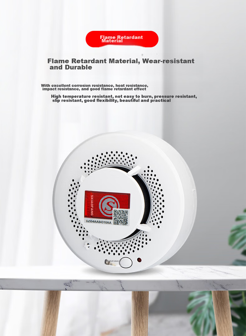 LFang PS-818 Smoke Alarm, Fire Safety 3C Certified, Fire And Smoke Temperature Alarm, for Home And Commercial Use, Remote Alarm 6