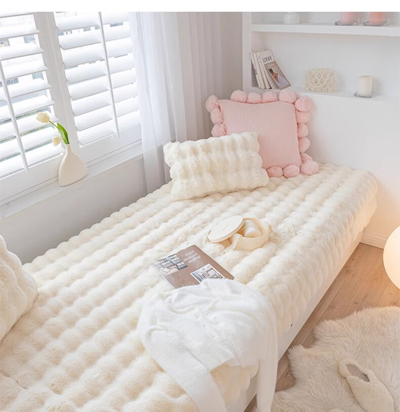 AVIVI Plush Non-Slip Sofa Cushion Cover Slipcover Four Seasons Universal Armrest Backrest Towel 90*90 Bubble Pattern 3