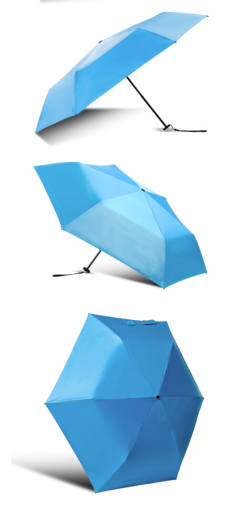 Knirps German Sun Umbrella, UV Protection, Rain And Shine Umbrella, Tri-Fold Sunshade, Ultra-Lightweight Portable, Women's Gift 14