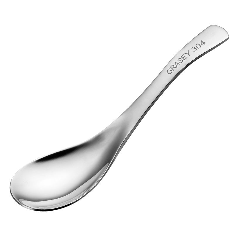 Guangyi 304 Stainless Steel Spoons, Soup Spoons, Thick Round Bottom Dining Spoons for Eating, Set of 3 GY7615