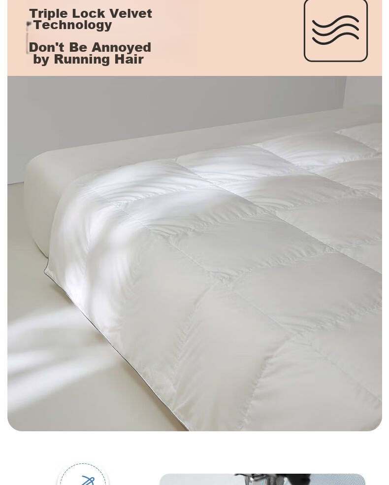 LOVO Class A 95% Kunlun White Goose down Duvet Summer Comforter 140g Filling 150*215cm White Student Dormitory 8