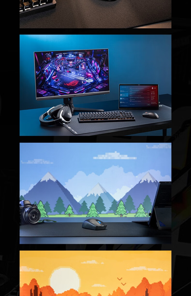 ROG Yingren 3 Wireless Mouse, 36000 DPI, Up to 618 Hours Battery Life, E-Sports Gaming, Lightweight, Symmetrical Design, RGB Lighting Effects, Black 8
