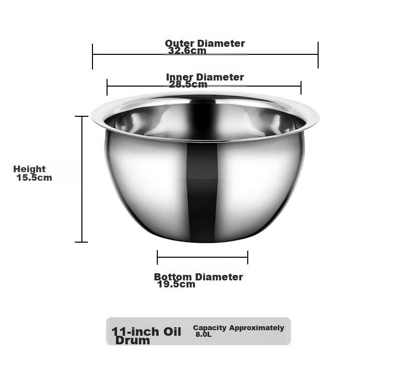 Golden Key Commercial Stainless Steel Thickened 11-Inch Oil Drum Oil Basin Oil Cylinder Chef Oil Container Seasoning Jar GK-YG110 8