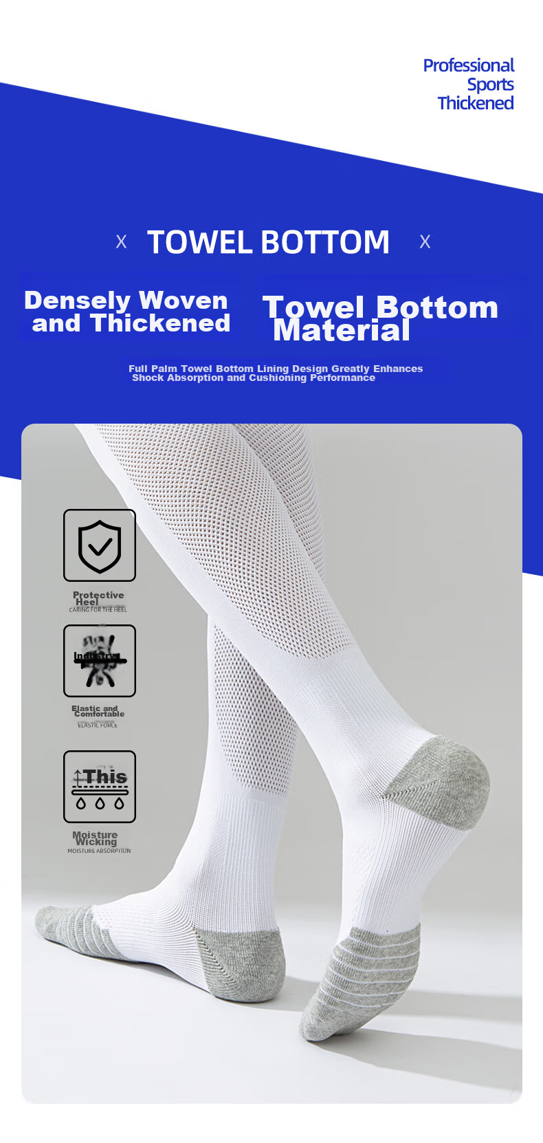 CASPIAN WOLF Soccer Socks for Men And Women, Knee-High Non-Slip Thin Summer Socks for Children, Football Training Socks 9