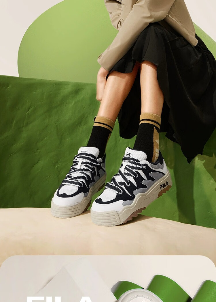 FILA Colorful Shoes | Women's Sneakers, Breathable Casual Thick-Soled Heightening Shoes, Urban Walking Shoes 7