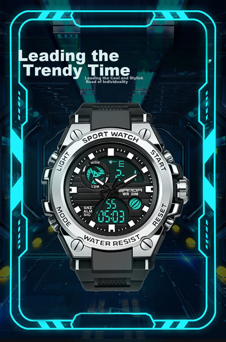 ABORNI Black Knight Watch for Men, Waterproof, Suitable for Middle And High School Students, New Year's And Valentine's Day Gift for Boyfriend Or Husband 1