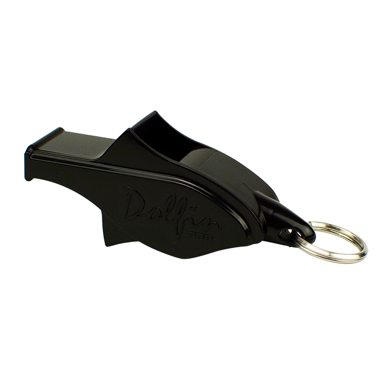 Molten Referee Whistle, Dolphin Whistle, Black WDFPBK Outdoor Whistle, Football Basketball Volleyball Competition Whistle