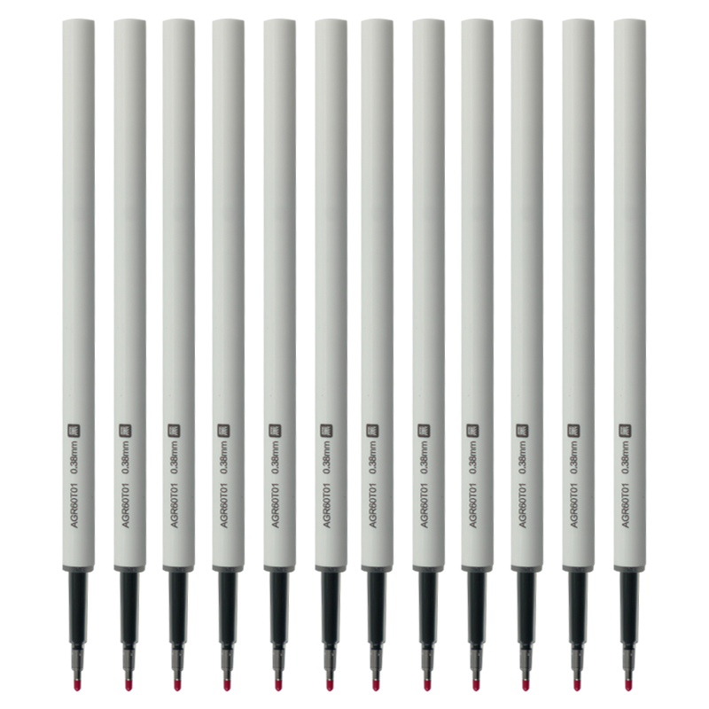 M&G Stationery Black 0.38mm Gel Pen Refills, Quick-Drying ST Tip Signature Pen Refills, Premium Series Ink Refills, 12 Pieces/box 2601 Exam