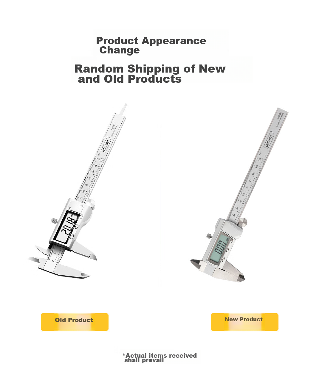 Deli Vernier Caliper, All-Metal High-Precision Digital Caliper, Large High-Definition Screen Electronic Caliper, Complies with National Standards 1
