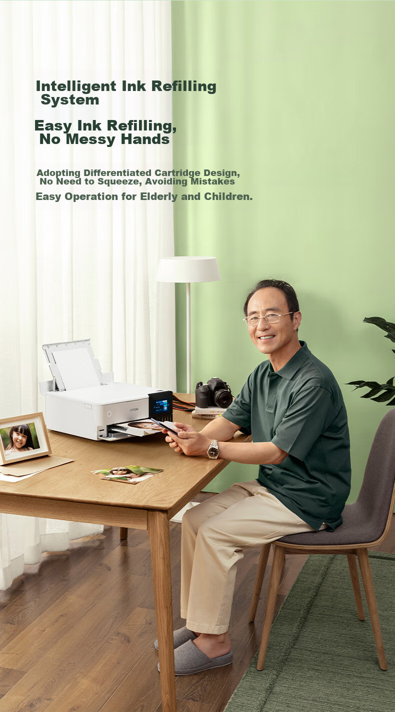 Epson L8168 Premium Home 6-Color Photo A4 All-In Printer with AI Learning, Color Touchscreen, Automatic Duplex Printing, Copying And Scanning, LCD Display 27