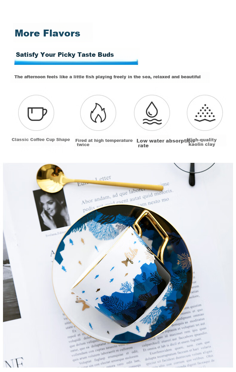 Youlaifu Coffee Cup Set Gift Box, Stylish Afternoon Tea Cups, Ceramic Housewarming Wedding Favor, Mid-Autumn Festival Gift 2