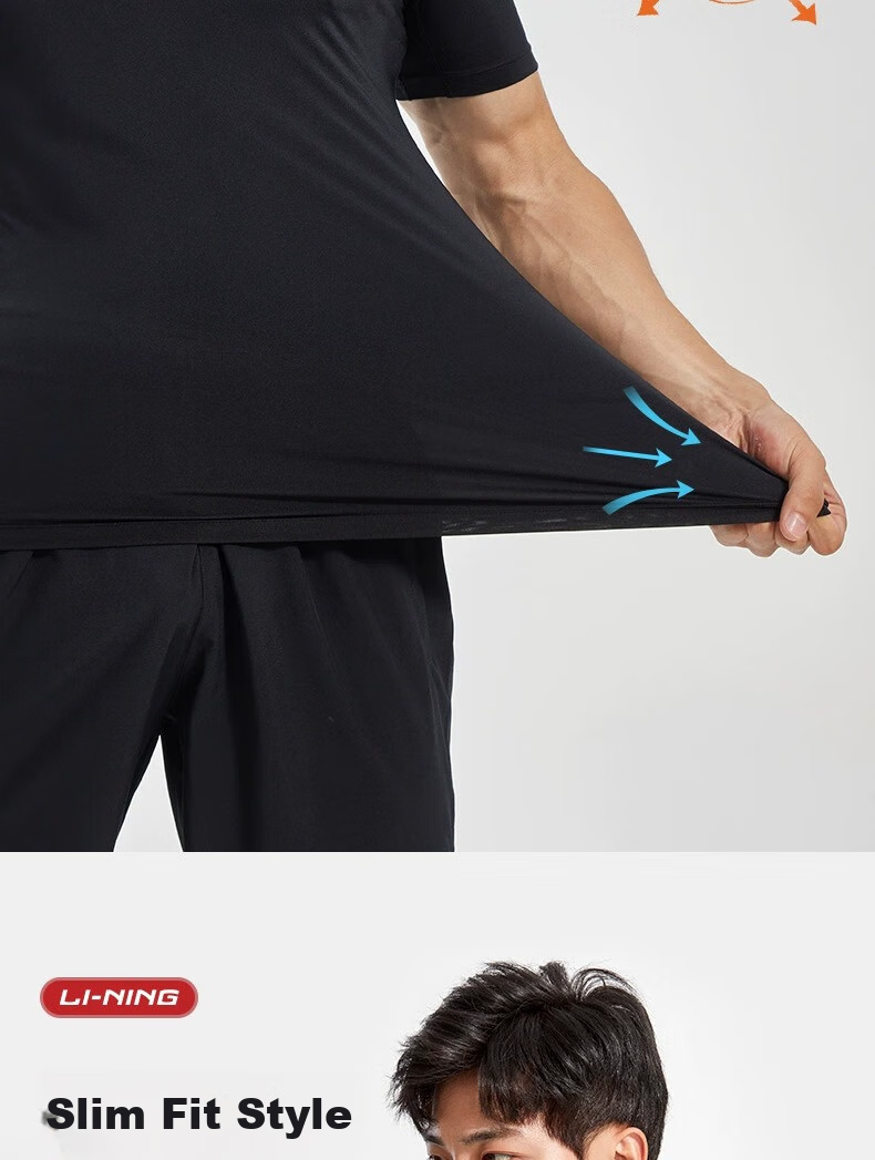 LI-NING Sleeveless Sports Running Quick-Dry Vest for Men and Women Yoga Fitness Breathable Cool Top Black 2XL 8