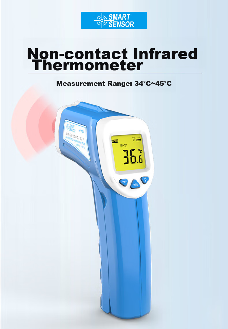 CEM Infrared Thermometer High Precision Industrial Grade Temperature Gun AS400+ Color Screen Digital Handheld Thermometer 1