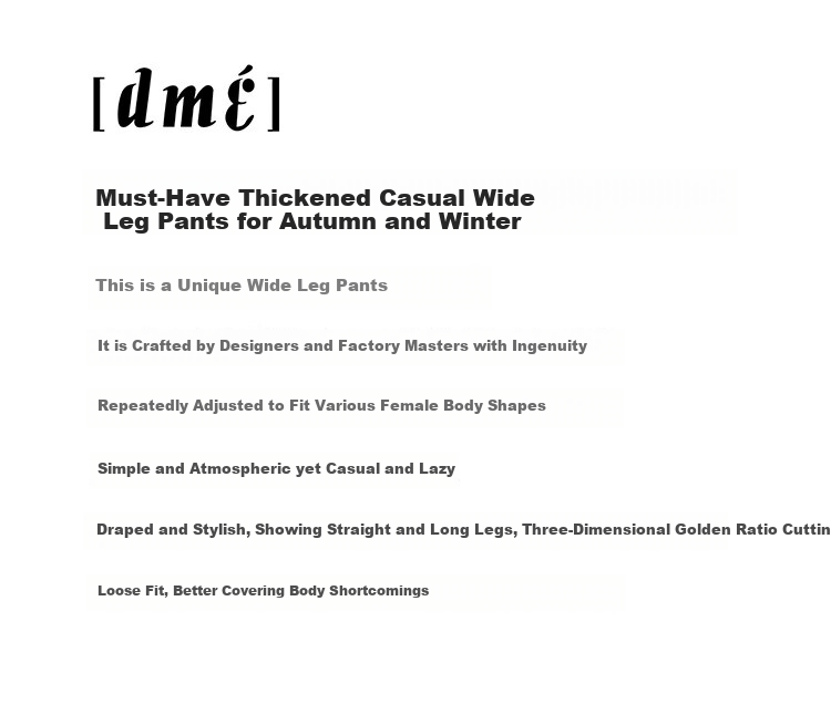 Dme Fleece-Lined Warm Maillard Style Autumn And Winter Simple Solid Color Versatile Straight-Leg Pants Women's Wide-Leg Trousers, Coffee Color, L 2