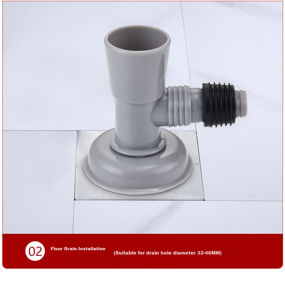 CVBAB Washing Machine Floor Drain Three-Way Connector, Sewer Pipe Anti-Odor And Backflow Prevention Drainage Pipe Sealed Three-Way Two-In CV620 6