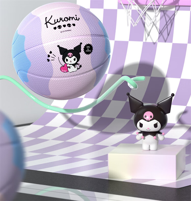 Mesuca Kids Basketball Size 5 Youth Girls Kuromi Series Foam Rubber Basketball Size 5 2