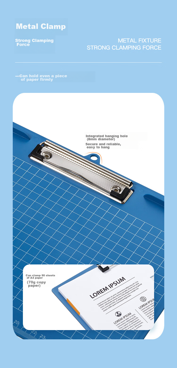 COMIX A4 Multi-Functional Writing Clipboard with Scale, Pad for Order Filling/Group Buying, Blue, A724 5