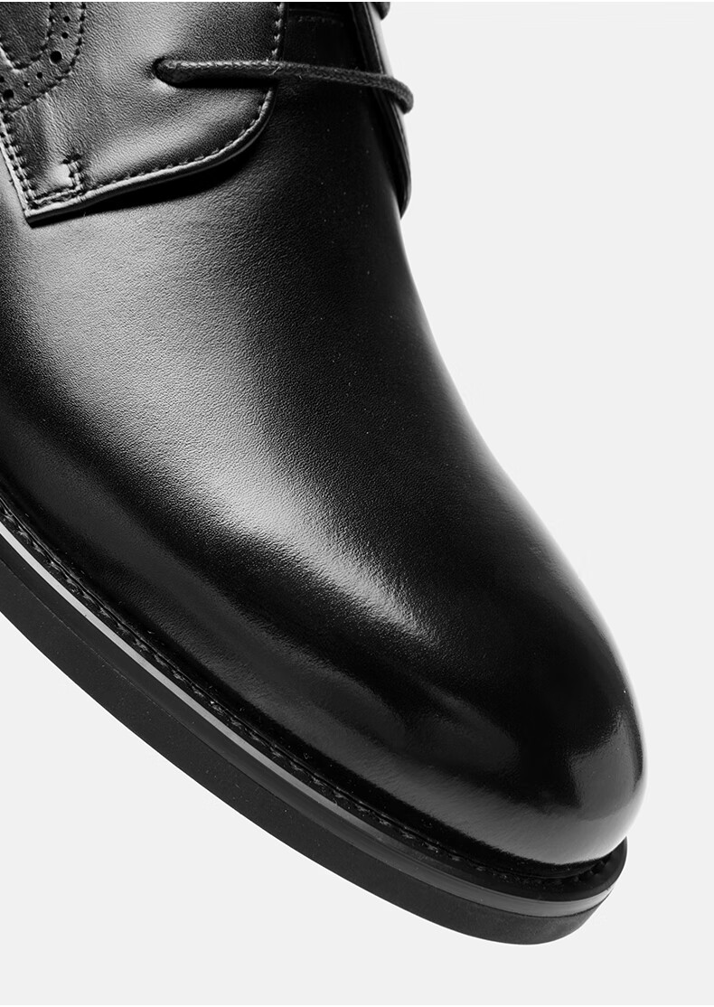 HLA Men's Leather Shoes British Style Business Classic Formal Wedding Groom Shoes HAAPXM1EBA070 Black Size 39 17