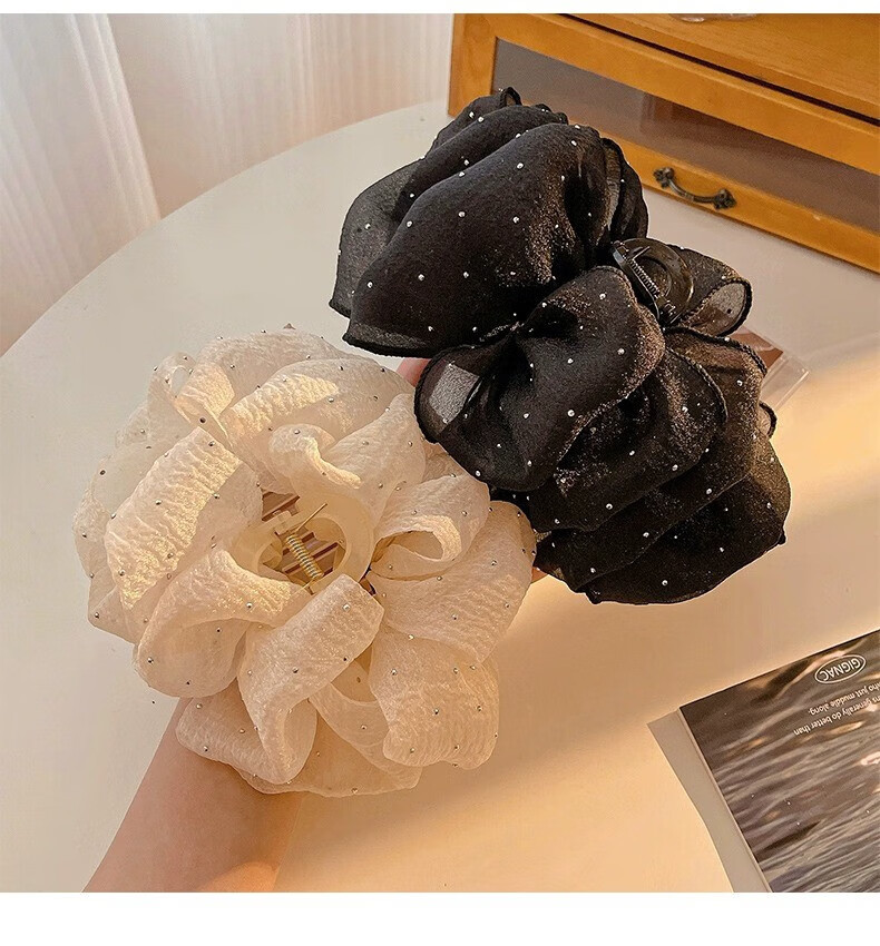 Xiangwan Hair Clip, Claw Clip, Mesh Butterfly Bow, Bubble Hair Clip, Cloud Clip, Back of Head Shark Clip, Bun Claw Clip, Hair Accessory 3