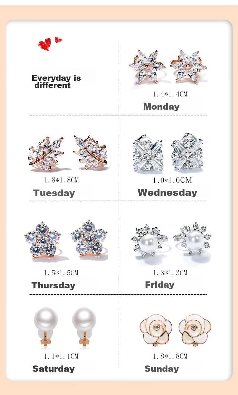 Dairuo No-Earring Ear Clips for Women, One-Week Earrings, Niche Rose Design, Elegant And Slimming, Practical Birthday Gift for Girlfriend 2