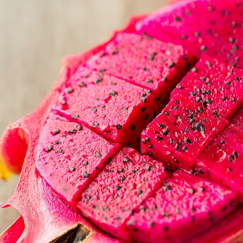 京鲜生越南火龙果 红心3个+白心3个共6个单果600g+水果源头直发一件包邮