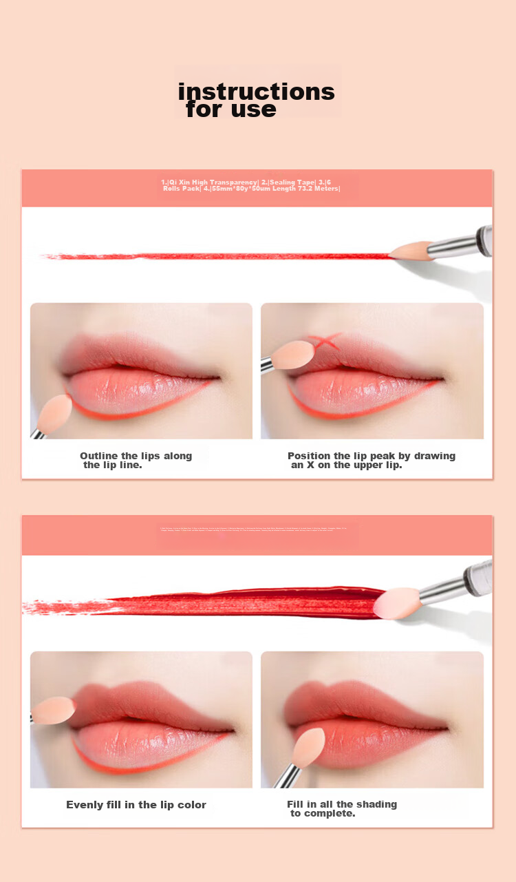 Meifuyu Silicone Lip Brush, 3 Pieces with Lid, Portable Lip Mask Brush, Lipstick Scoop, Application Stick, Lipstick Brush, Makeup Brush MF8314 14