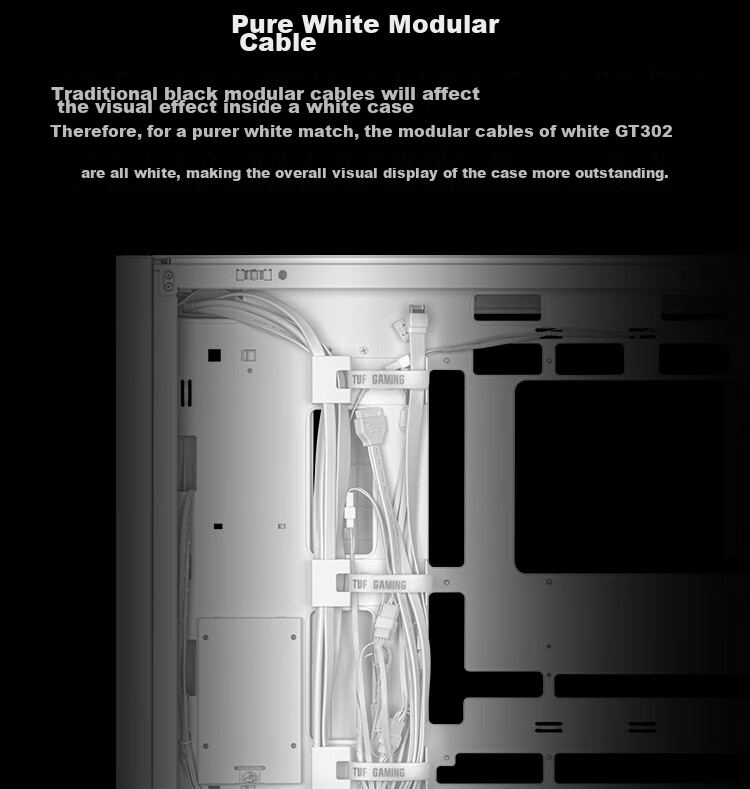 ASUS TUF GAMING GT302 Chassis, Black, Rear BTF 2.0/14cm Thickened ARGB Fan, Dust Filter Included, Strong Heat Dissipation, Interchangeable Side Panels 26