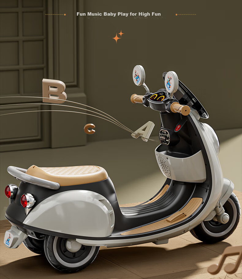 ANGI BABY Children's Electric Motorcycle for Ages 1-3 Rideable Adult Electric Tricycle Toy Gift for Boys And Girls 21