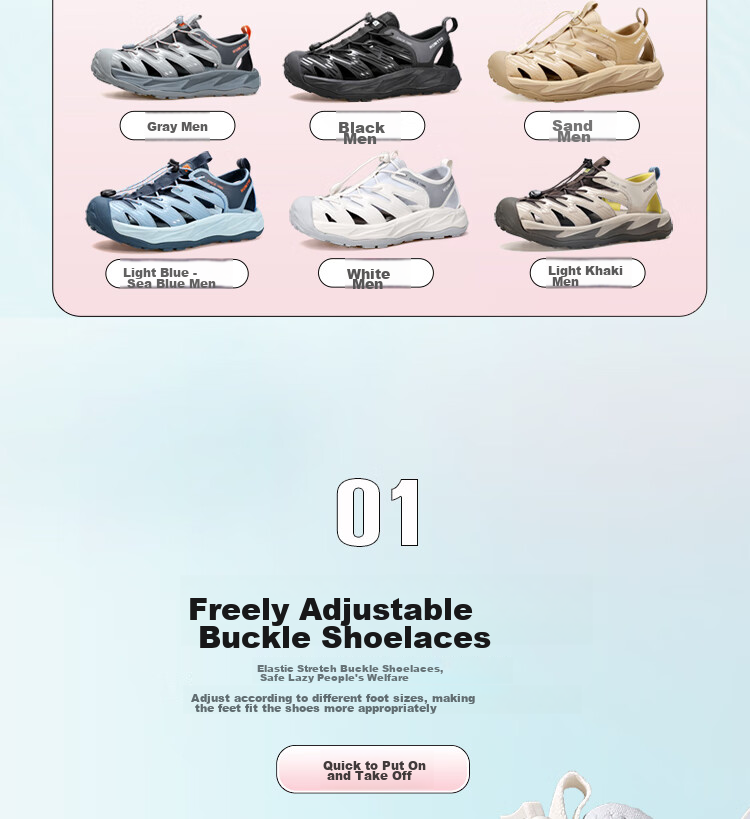 HUMTTO Outdoor Sports Sandals for Women, Closed-Toe Beach Shoes, Quick-Drying Water-Friendly River Tracing Shoes, White, Size 40 3