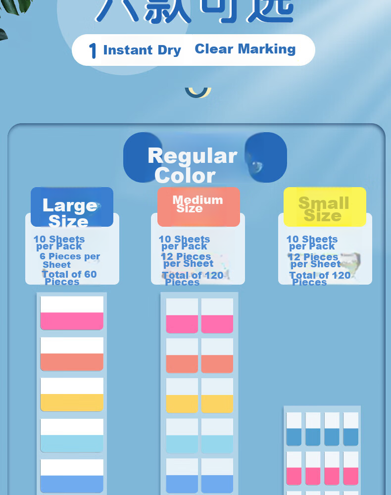 Licao Medium-Sized Label Stickers Index Tabs Bookmark Stickers, Writable Index Tabs with Strong Adhesive, Reusable Classification Page Markers, Student Note-Taking, Morandi, 120 Pieces in Total 3