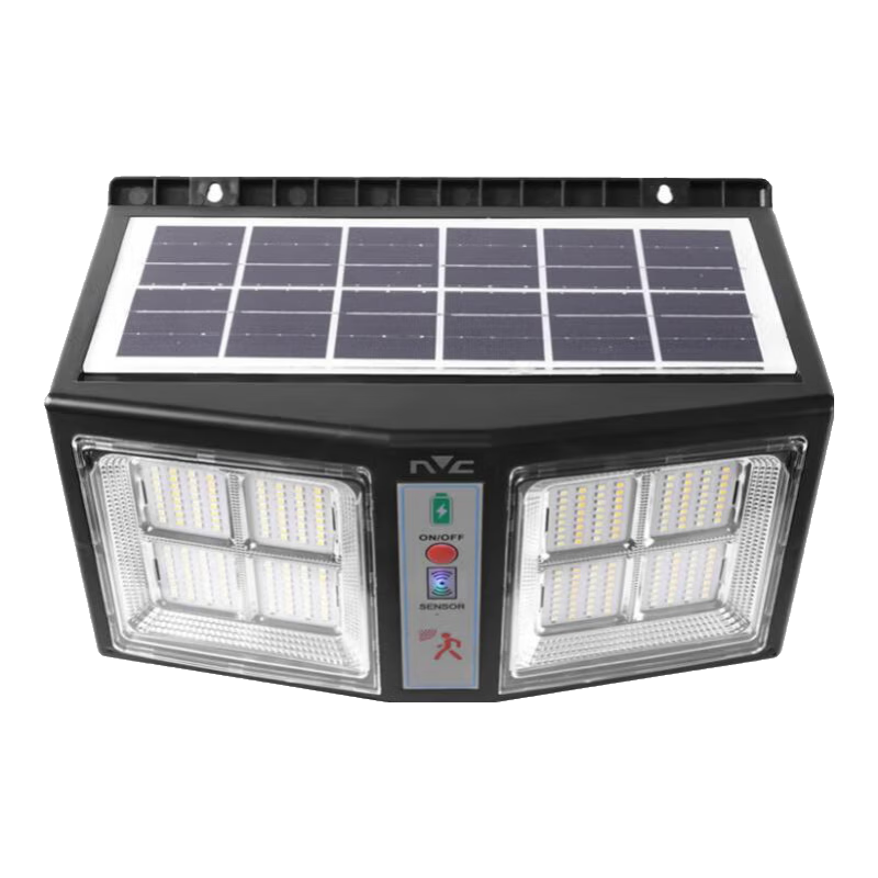 NVC Solar Garden Light, Street Lamp, Outdoor Wall Light, Floodlight, Rural Light-Controlled + Remote Control, 650lm + Illuminates about 35㎡