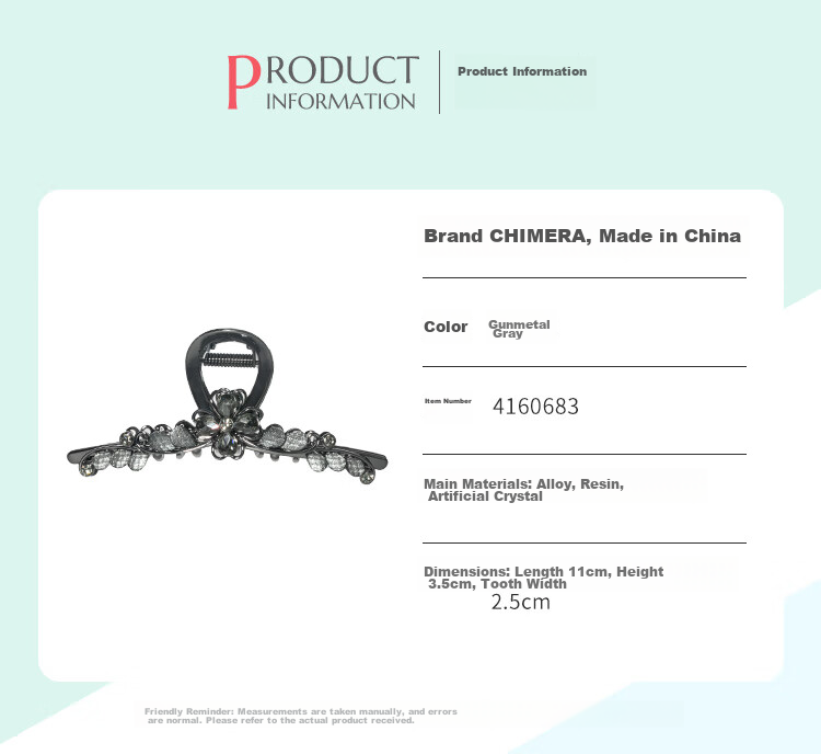 CHIMERA Luxury Hair Claw Clip, High-End Hair Accessory for Women, Elegant Rhinestone Hairpiece for Back of Head, Birthday Gift for Wome 22