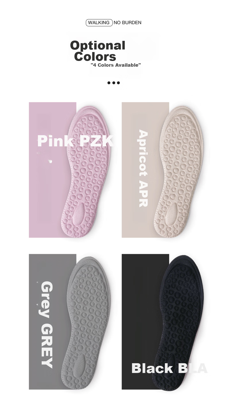 Maigaole 2 Pairs, Women's Insoles, Soft Sole Comfortable Breathable Sweat-Absorbing Thin Sports High Heel Insoles, Pink, Size 35-36 10