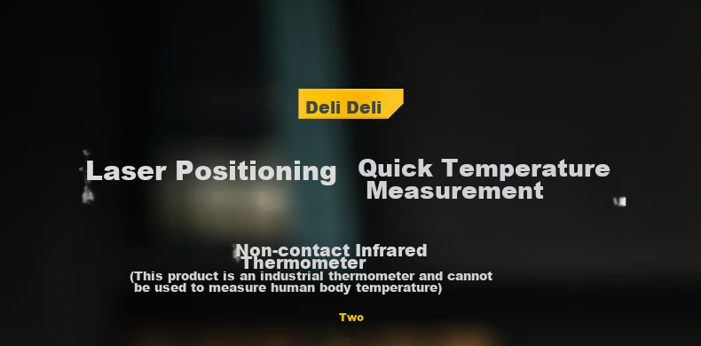 Deli Infrared Thermometer, Industrial High-Precision Temperature Gun, Kitchen Baking Water And Oil Temperature Meter 1