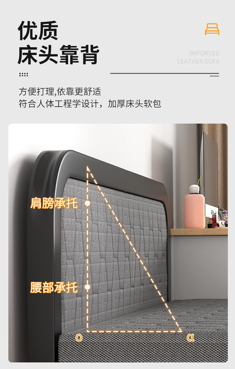 Chibailun Folding Bed, Single Bed for Home Use, Simple Bed for Office Nap, Dormitory Hard Board Bed, Portable Bed for Rental Apartments 3