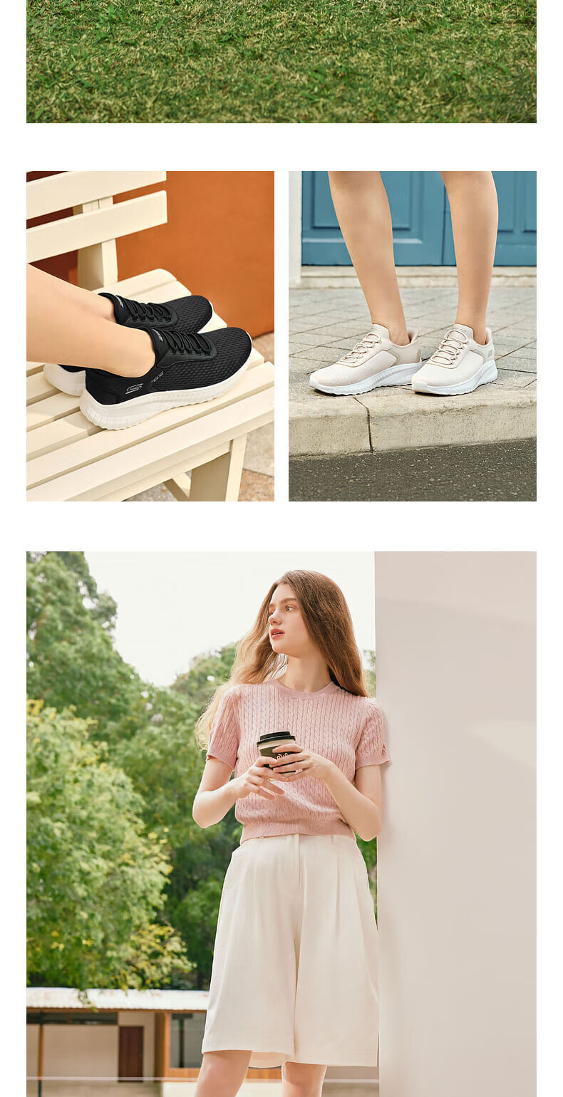 Skechers Women's Slip-On Sneakers, Autumn Season, Comfortable Soft-Soled Casual Walking Shoes, Versatile Women's Footwear 7