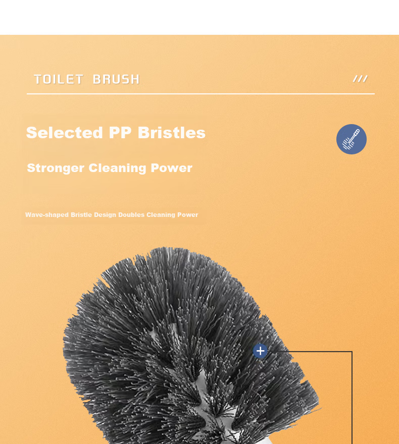 Jiapinhui Toilet Brush with Base, Cleaning Brush, Bathroom Toilet Cleaning Brush, Long-Handled Spherical Brush Set ZX-1587 5