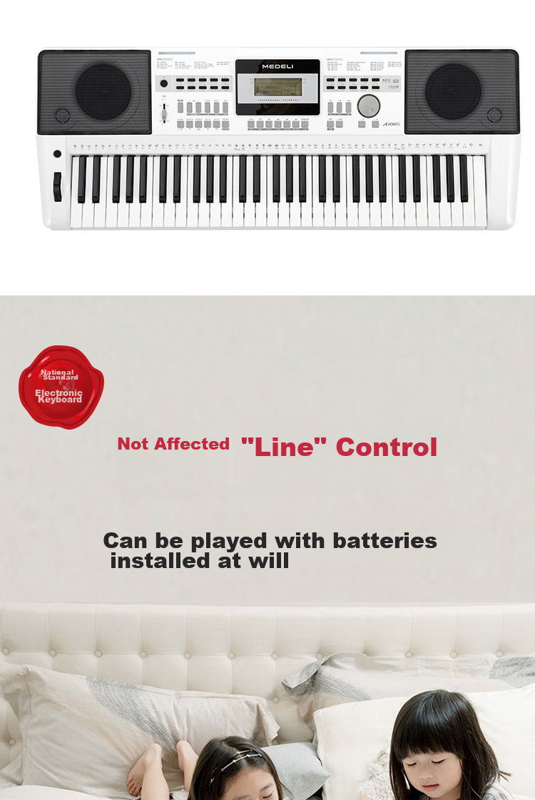 MEDELI Electronic Keyboard MK110 Beginner Recommended 61-Key Touch-Sensitive Keyboard 11