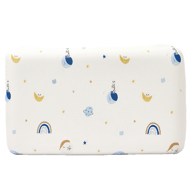 Luolaikids Pillow, Maternal And Infant Class A Baby Memory Pillow, 100% Cotton Spine Protection Memory Foam Pillow Core, for Ages 1-3, Approximately 3cm