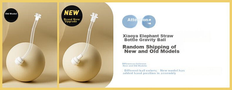 Xiaoyaxiang Straw Baby Bottle Direct Drinking Cup 1-3 Years Old Toddler PPSU with Gravity Ball Handle Children's Water Cup 300ml 1