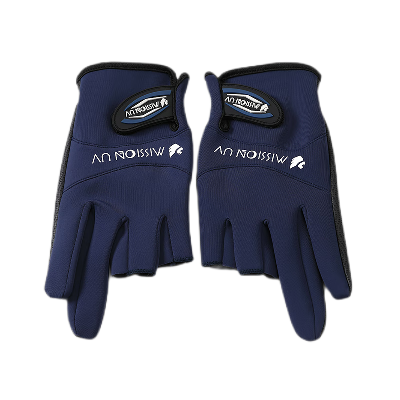 MISSION UV Ice Silk Sun Protection Gloves Men Summer Outdoor Driving Cycling UV Resistant Half Finger Mountaineering Fishing Gloves Men