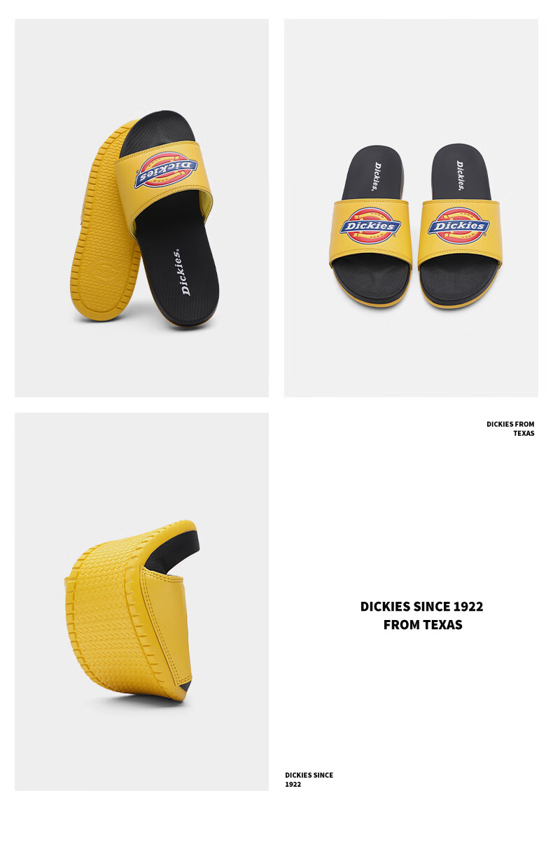 dickies男士拖鞋时尚家居凉拖鞋舒适室内一字拖情侣拖鞋浅蓝40