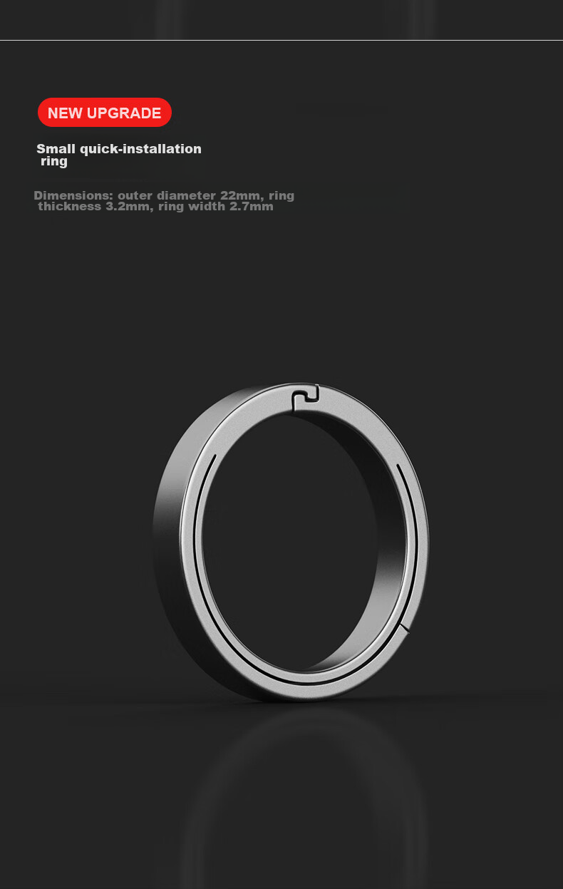 Laiben Titanium Alloy Key Ring, Keychain, Quick Clip, Car Flat Ring, Round Ring, Key Ring Accessory 9