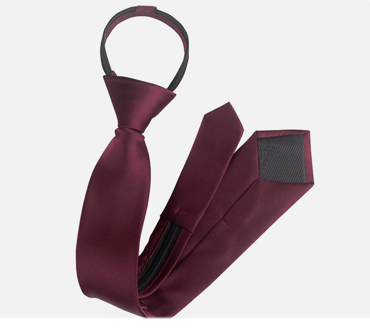 GLO-STORY Women's Short Tie, Preppy Style Necktie, 6cm Formal Business Zipper No-Tie Tie, Mid-Autumn Festival Gift 1