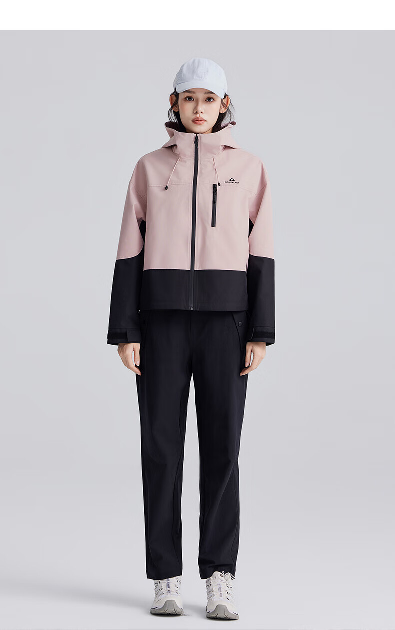 Pioneer Camp New Women's Jacket, Windproof And Waterproof Long-Sleeve Coat, Outdoor Short Hooded Jacket for Women, Spring And Autumn Style, Commuter Wear 8