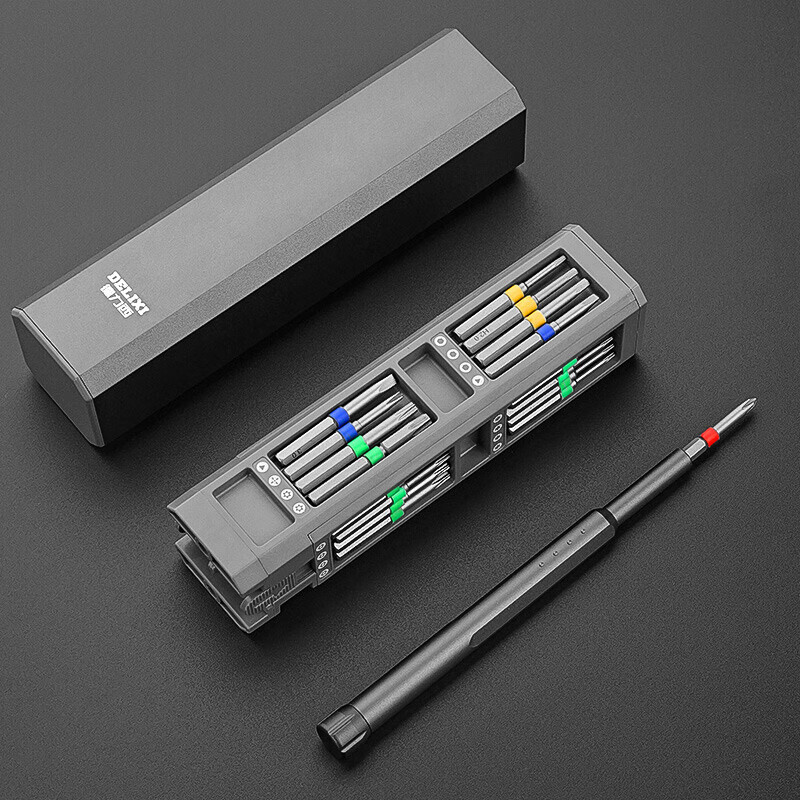 DELIXI Screwdriver Set Precision Repair Tools 44-In Pen-Type Electric Screwdriver